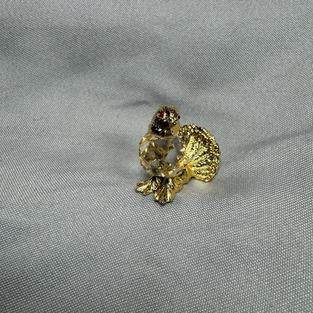 Vintage Swarovski Star Collection Songbird Figurine 66024‎ Gold Crystal